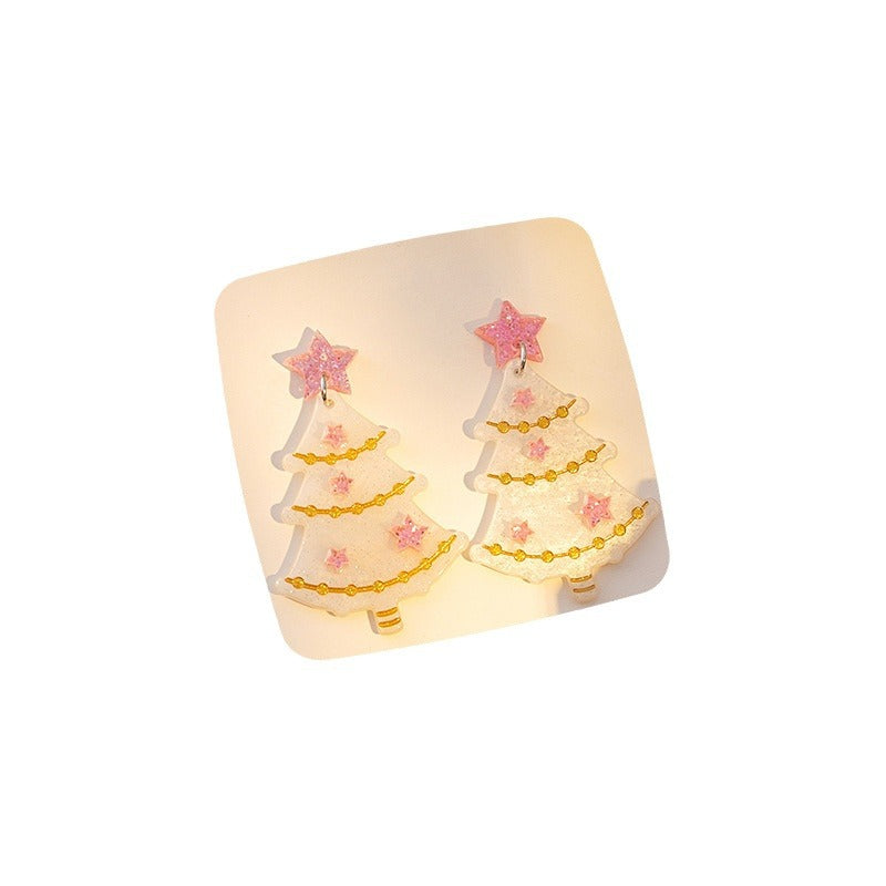 Acrylic New Christmas Earrings MIC-HongC035