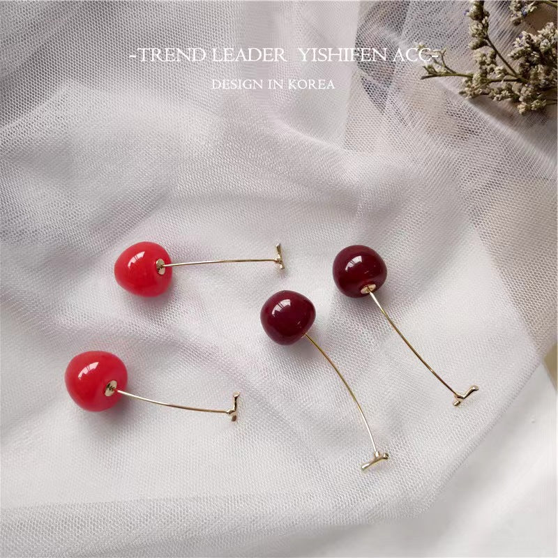 Alloy Cherry Fruit Earrings MIC-HanC010