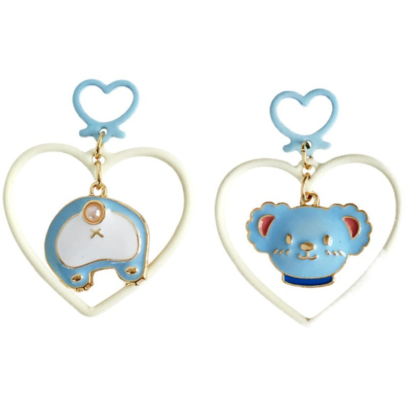 Alloy AB surface small animal earrings MIC-BaoY033