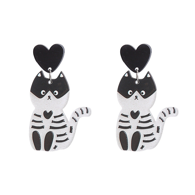 Acrylic Pumpkin Skeleton Ghost Earrings (Minimo de Compra 2) MIC-ChouT039