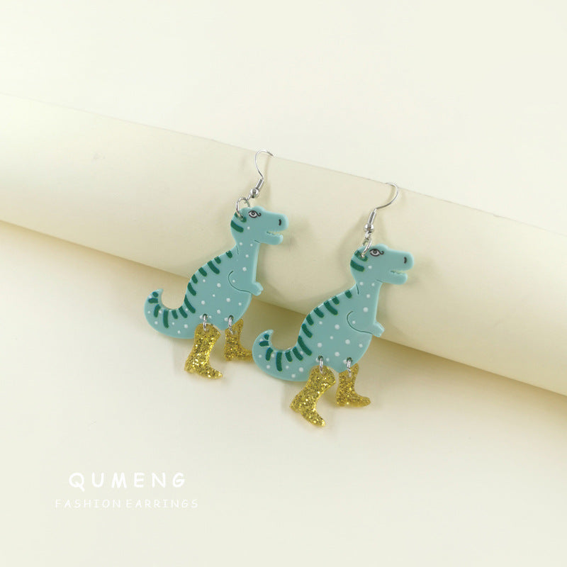 Acrylic Dinosaur Boots Earrings (Minimo de Compra 2) MIC-QingM023