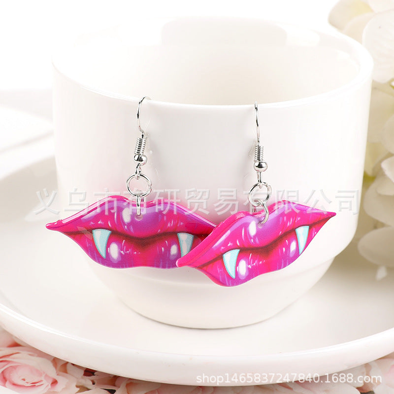 Resin skull coffin plate earrings (Minimo de Compra 2) MIC-YouY007