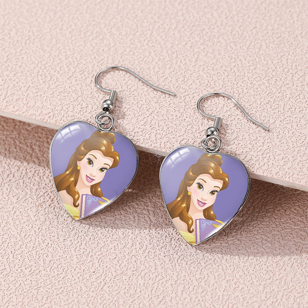 Alloy stainless steel ear hook Snow White Princess earrings (Minimo de compra 5) MIC-XiangL111