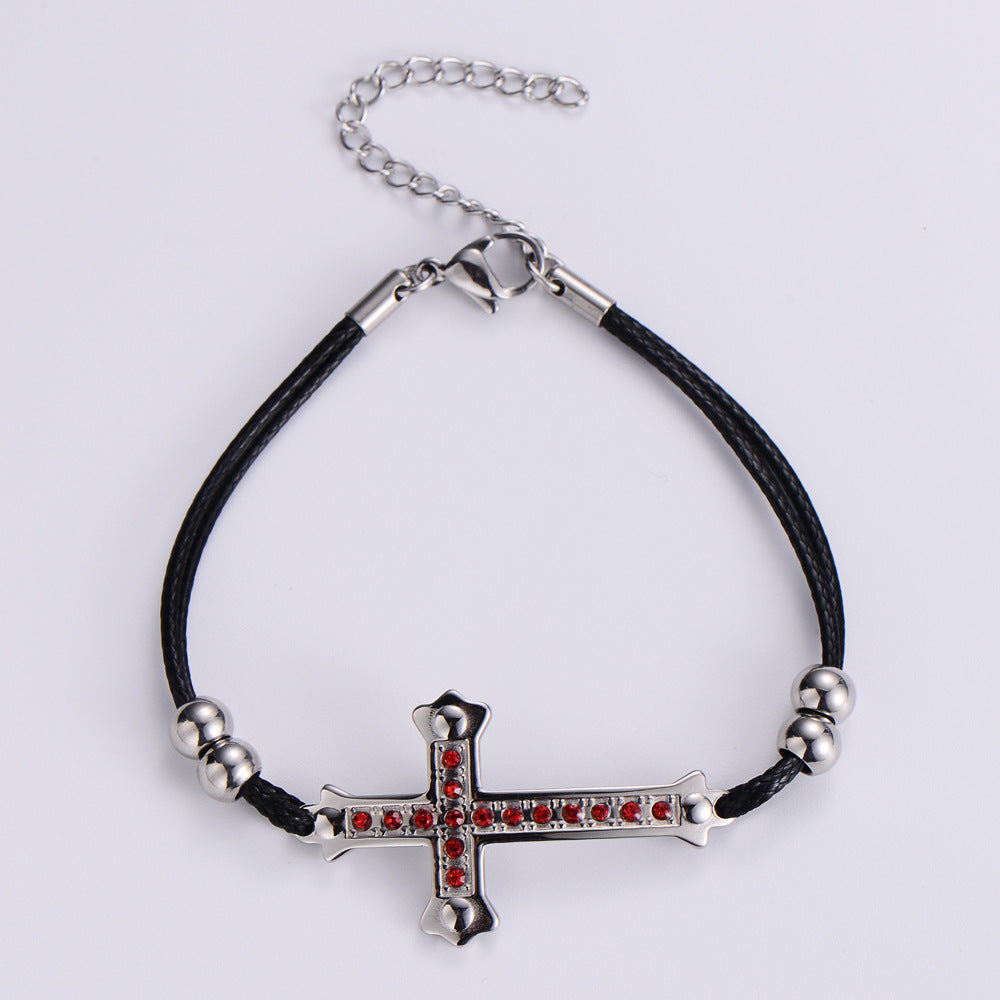 Stainless Steel Cross Bracelet Minimo de compra 3  MIC-AML006