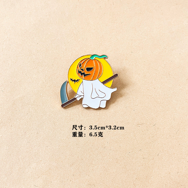 Alloy Halloween Funny pumpkin brooch (Minimo de compra 6) MIC-ShengM005