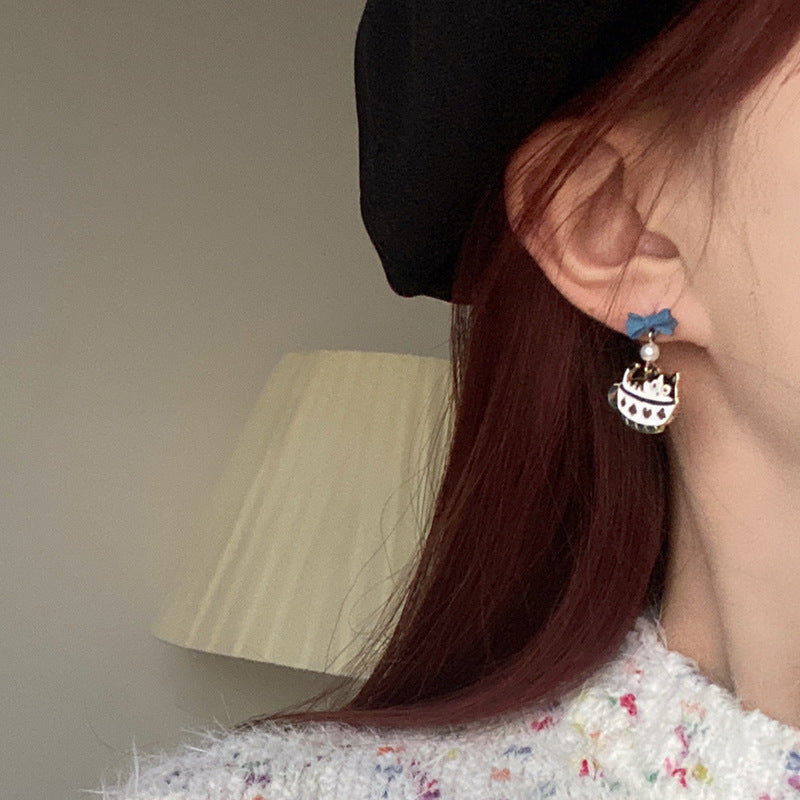 Alloy bow tassel earrings (Minimo de Compra 2) MYA-BLD081