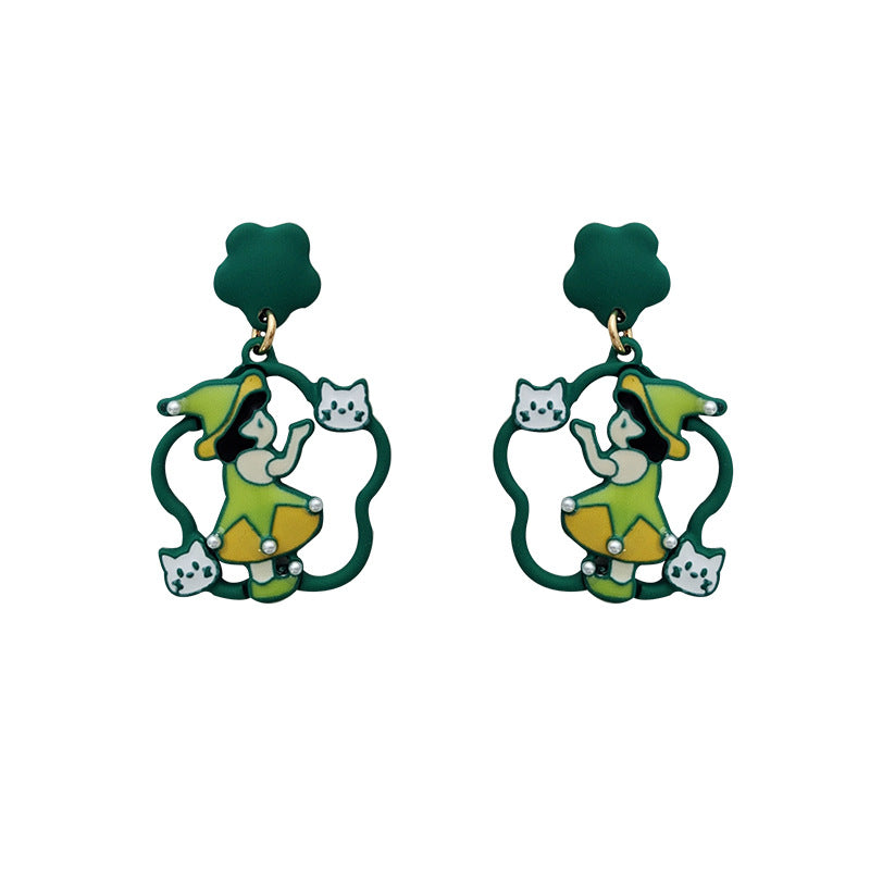 Alloy hollow flower earrings (Minimo de Compra 2) MIC-BLD040