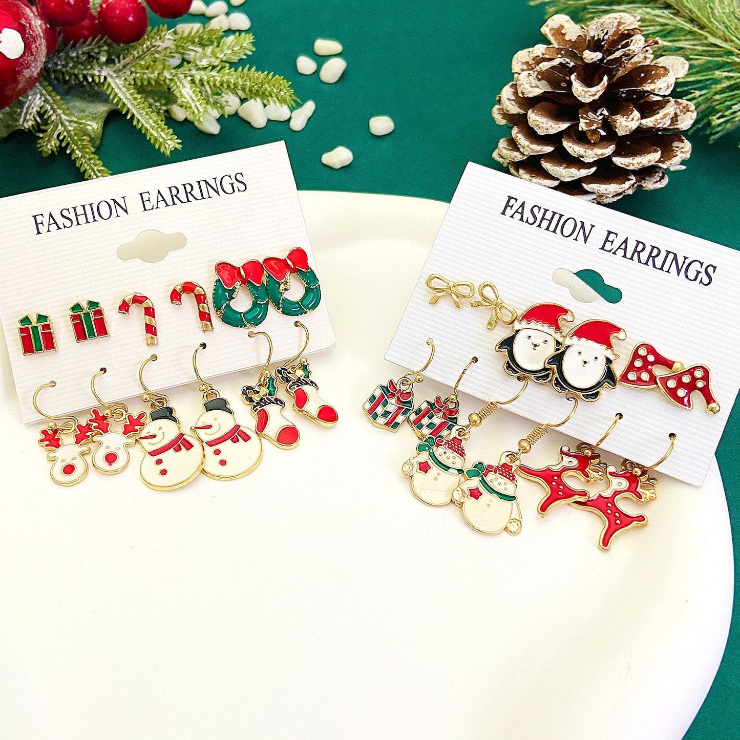 Alloy Christmas Bell Elk Earrings (Minimo de Compra 2) MYA-MiaoY094