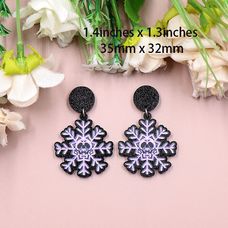 Acrylic Halloween Skull Earstuds (Minimo de compra 5) MIC-XiaoY042