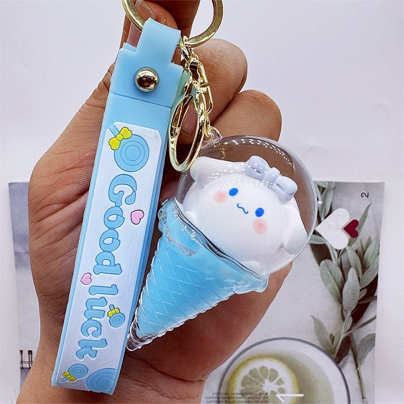 PVC cartoon floating oil keychain MYA-DMF013