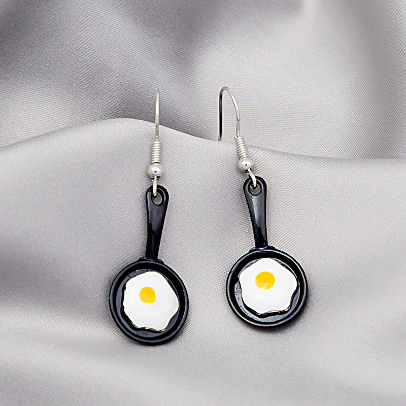 Alloy animal fried egg earrings MIC-MDD007