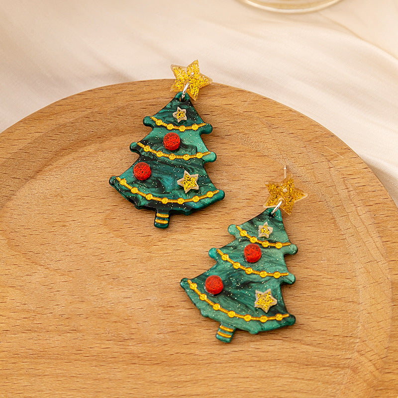 Alloy Christmas Snowman Earrings (Minimo de Compra 2) MIC-MDD103