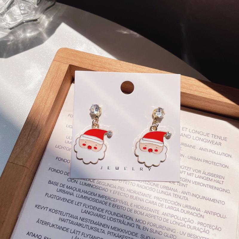 Alloy Bell Elk Snow Flower Earrings (Minimo de Compra 2)  MIC-YingH007