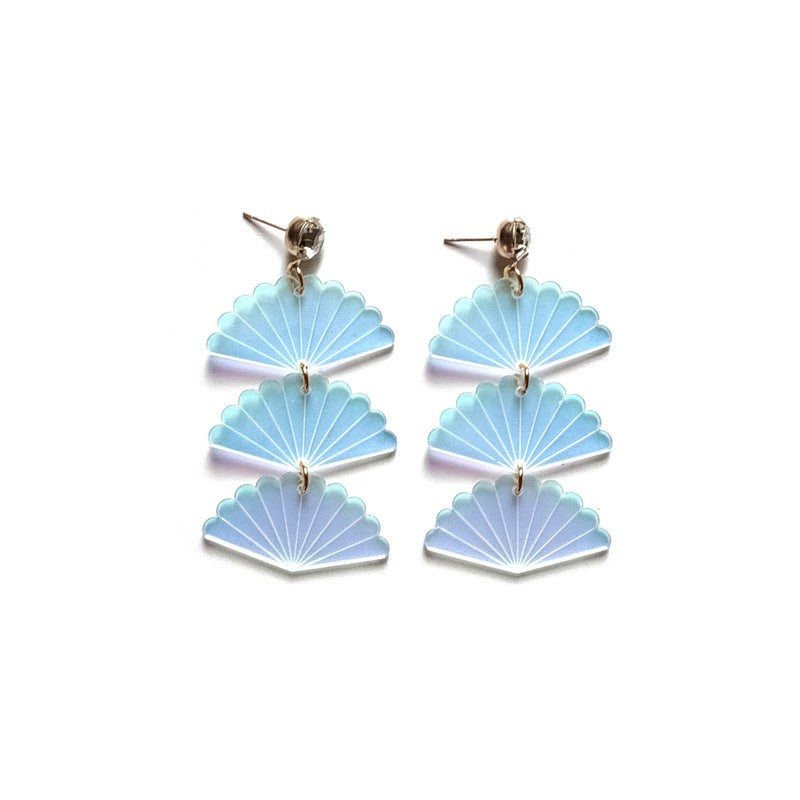 Symphony Acrylic Fan Earrings MIC-QiuG004