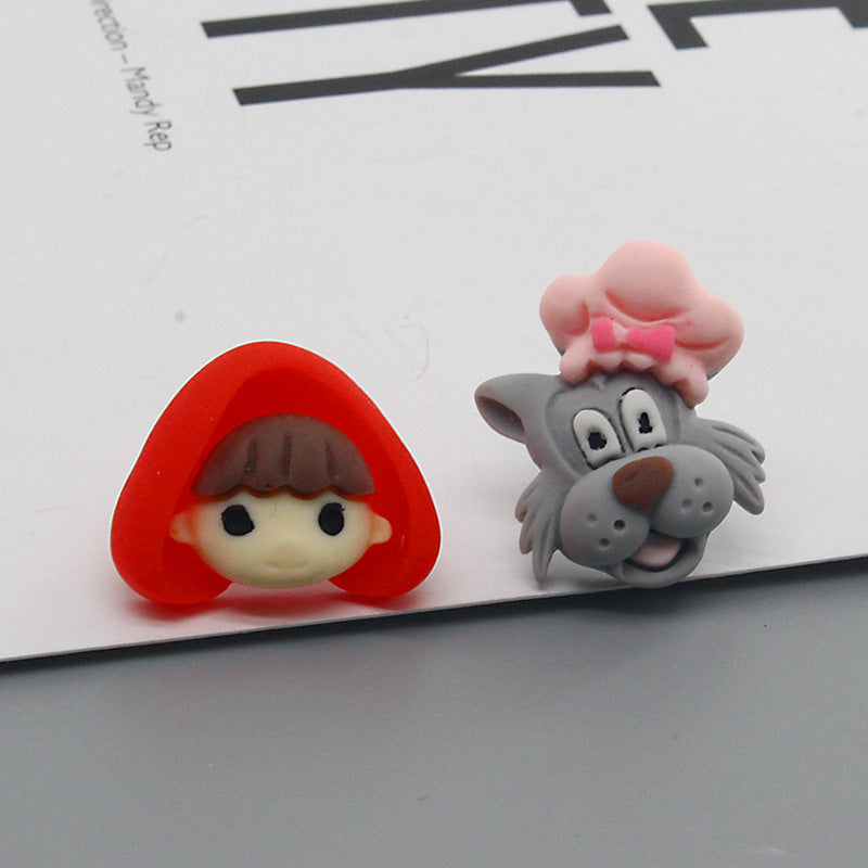 Alloy cute little red hat ear hook (Minimo de Compra 3) MIC-JueJ016