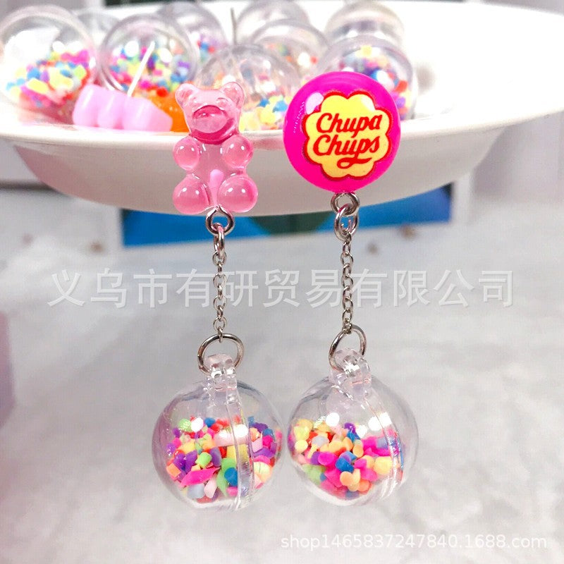 Resin cartoon cute little bear earrings (Minimo de Compra 2) MIC-YouY020