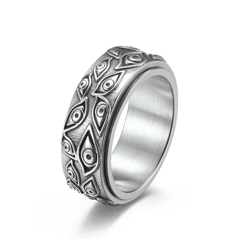 Titanium God's Eye Ring  Minimum order quantity ≥ 2 MIC-QianF011