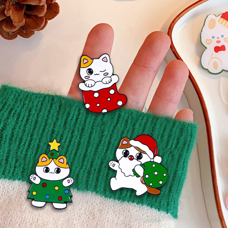 Alloy Cat Christmas Series brooch (Minimo de Compra 2) MIC-WeiD002