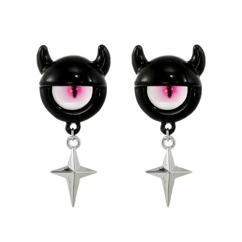 Alloy cute little monster earrings MIC-BeiY004