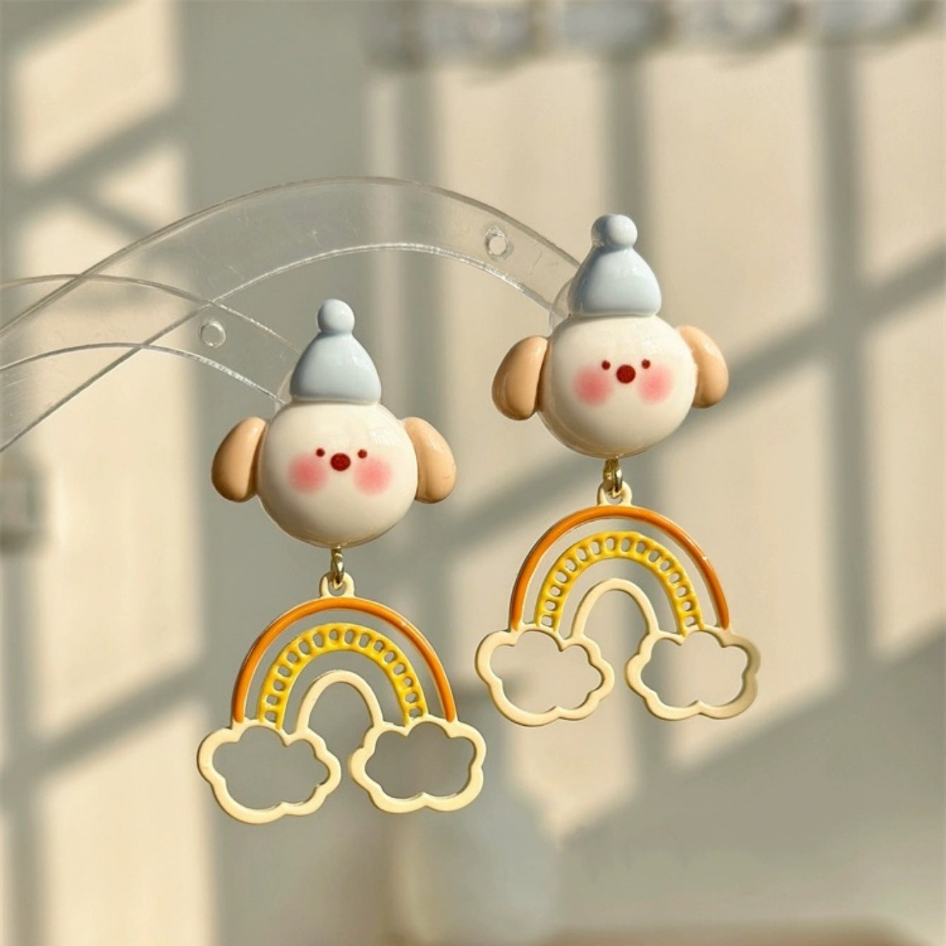 Alloy resin trendy cartoon character earrings (Minimo de compra 5) MYA-AoY014