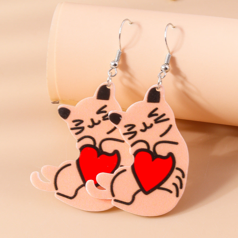 Acrylic New Cute Pet Cat Earrings (Minimo de Compra 2) MYA-YueS007