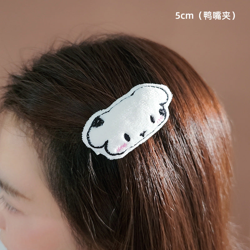 Plush cute little cat and fish hair clip MIC-WoD002