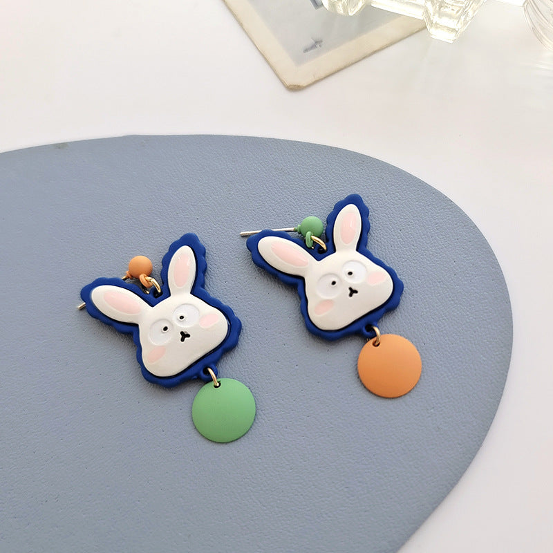 Alloy cute funny little rabbit earrings (Minimo de Compra 2) MIC-BLD076