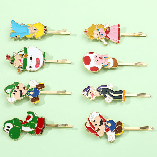 Alloy Super Mary One Line Hair Clip (Minimo de compra 2) MIC-YunX009