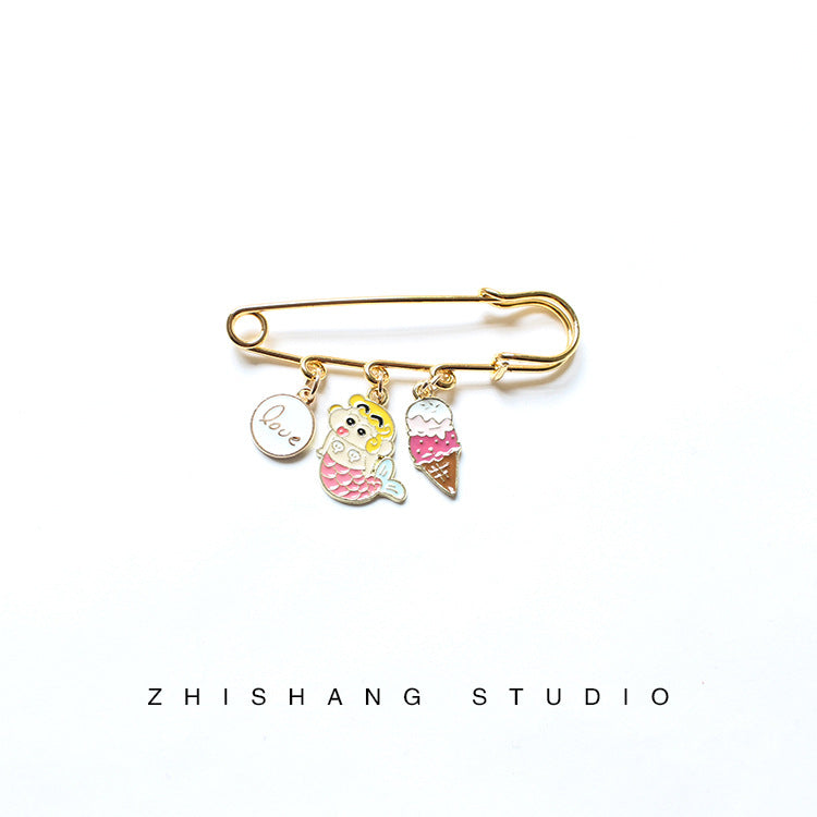 Alloy crayon small new brooch (Minimo de Compra 2) MIC-ShangS002