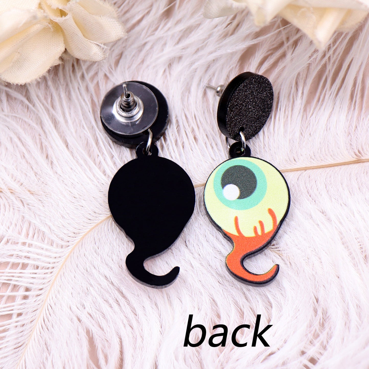 Acrylic Halloween Eye Ear Studs (Minimo de compra 5) MIC-XiaoY041