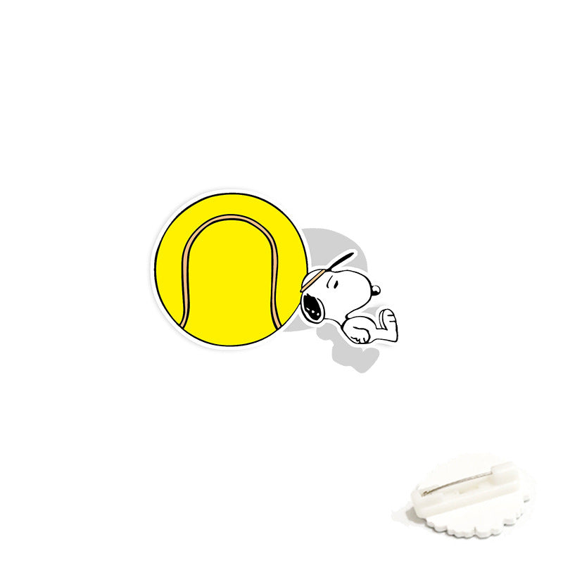 Acrylic cartoon cute Snoopy brooch (Minimo de compra 2) MIC-WeiJ001