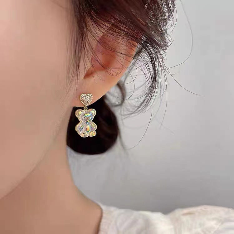 Resin Colorful Cartoon Crystal Earrings MIC-YouM016