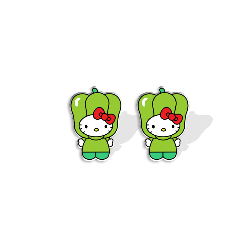 Alloy cartoon cute apple strawberry earrings (Minimo de compra 5) MIC-XiangL073