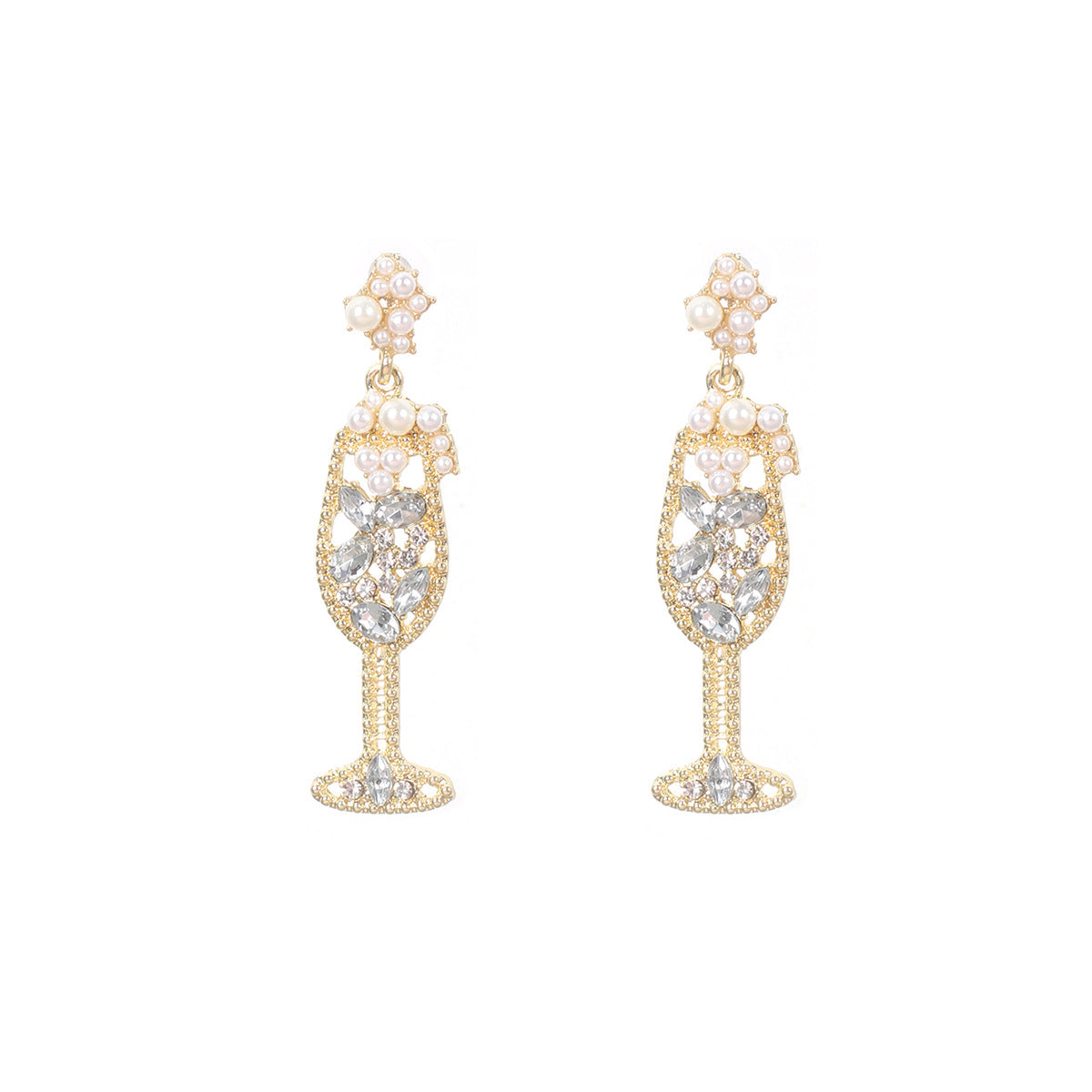 Alloy Fashion Wine Cup Earrings (Minimo de compra 5) MIC-YiRan004