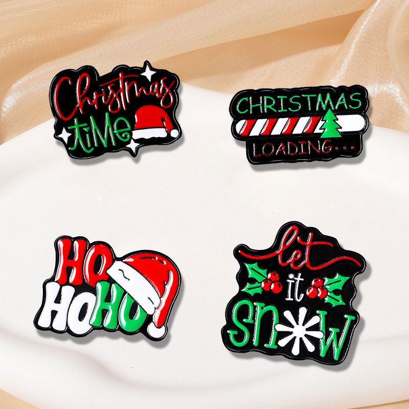 Alloy Christmas series cartoon brooch (Minimo de Compra 5) MYA-YiN018