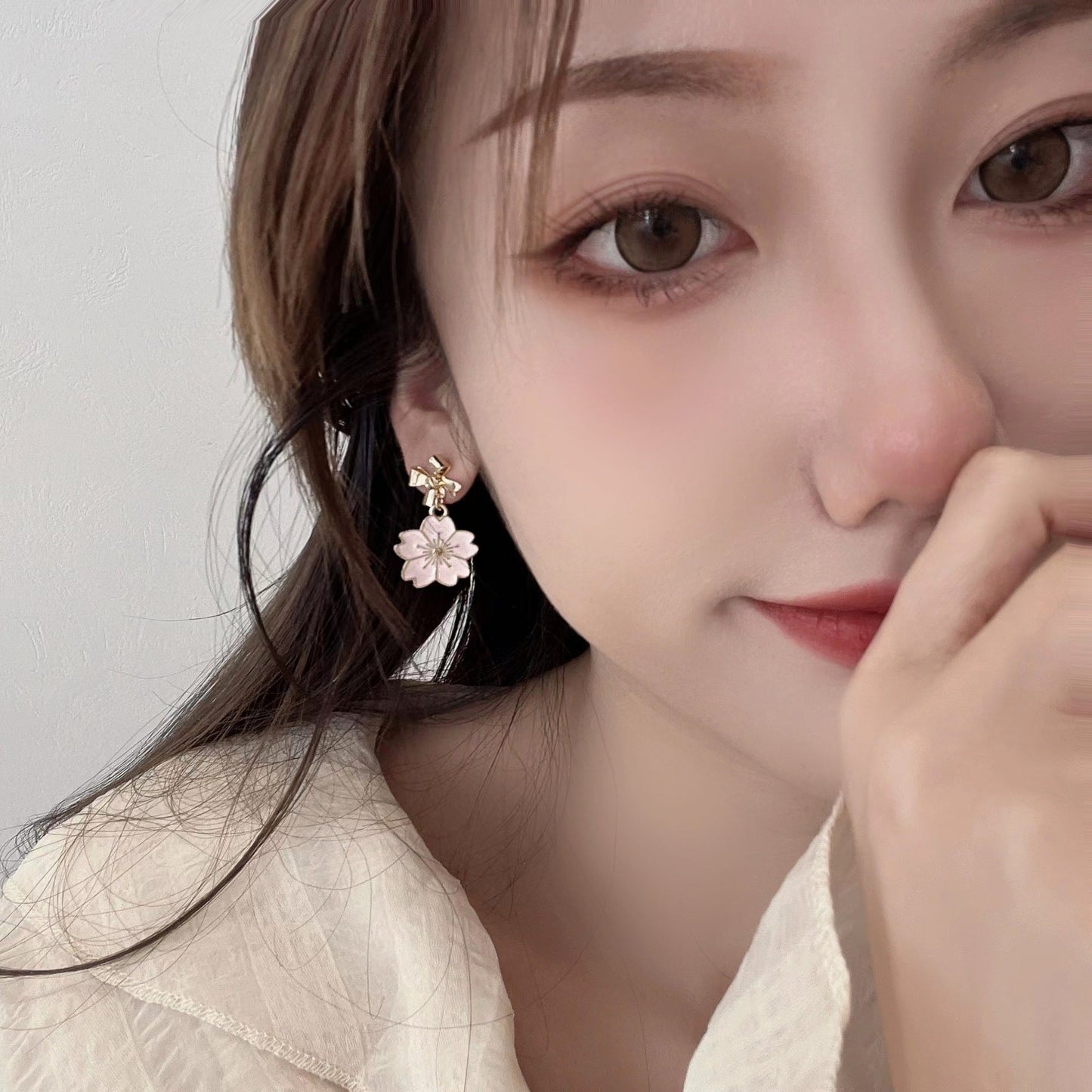 Earrings Alloy Bunny Asymmetric Flowers aimei007