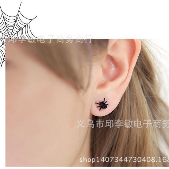 Alloy black spider earrings (Minimo de Compra 2) MYA-JiX052