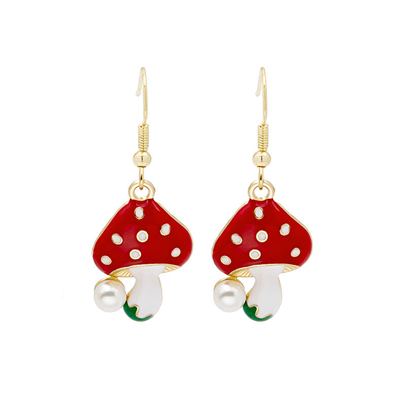 Alloy Panda Fruit Earrings MIC-MDD170