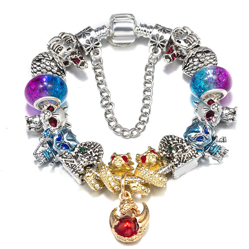 Alloy DIY Pandora Cartoon Bracelet MYA-LiY020