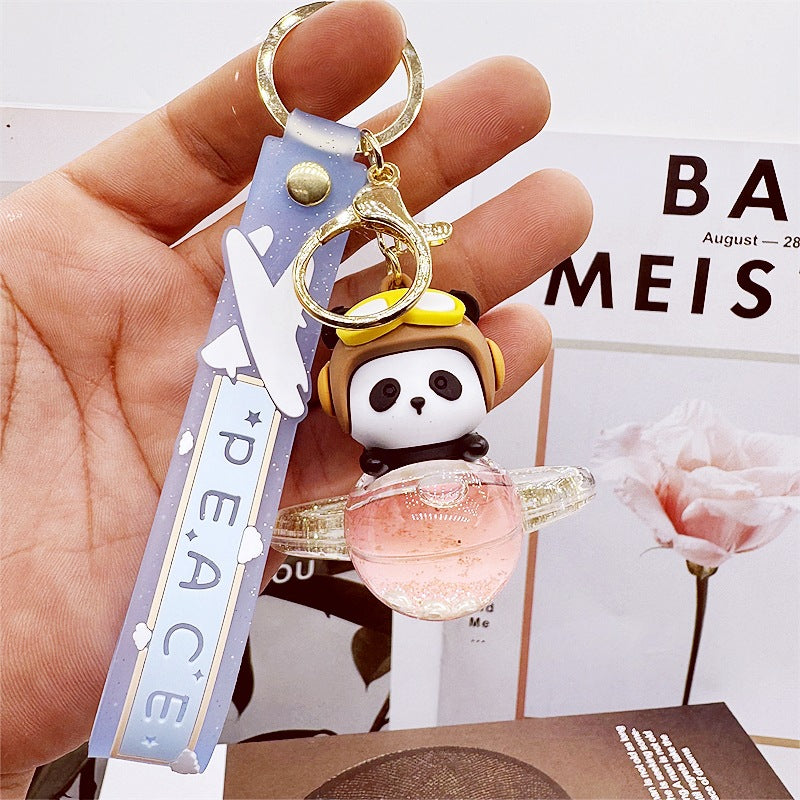 PVC cartoon floating oil keychain MYA-DMF013