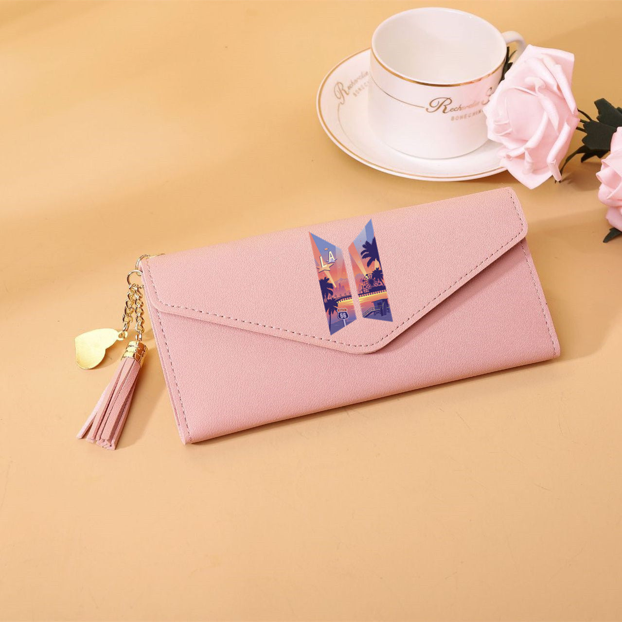 PU CITY series card bag tassel long wallet MIC-XingY014