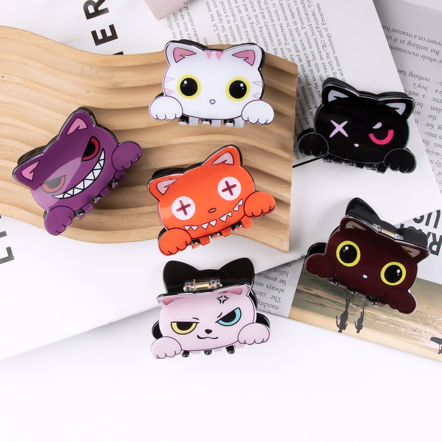 PVC cartoon cat hair clip MIC-GLS008