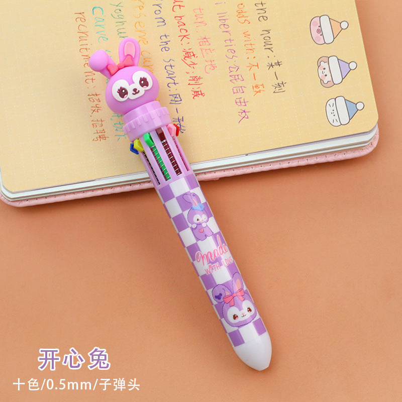 Plastic Cartoon Rabbit Press Gel Pen dichen003