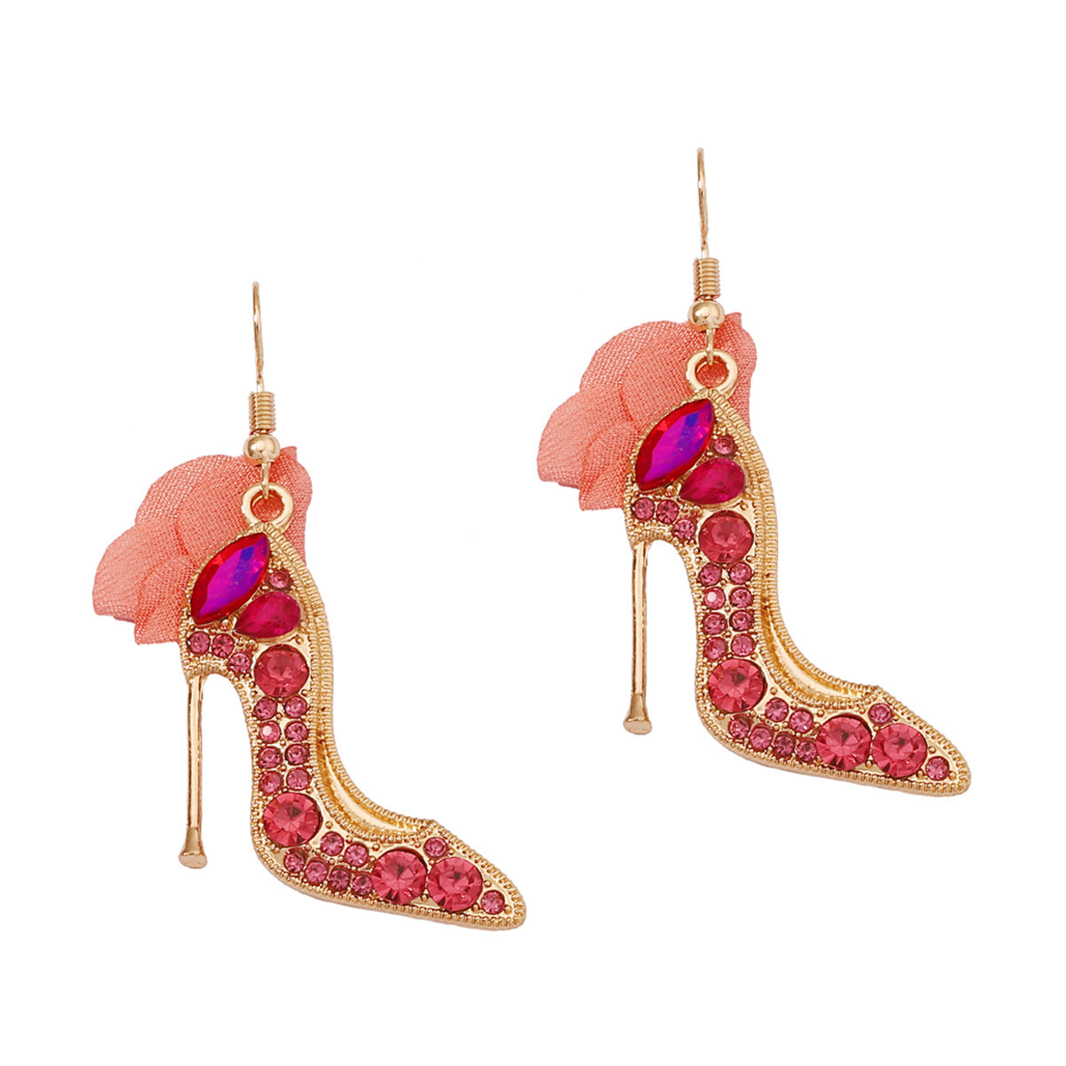 Alloy cartoon crystal shoe earrings MYA-YueL018