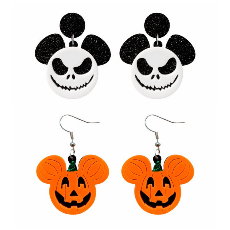 Acrylic Terror Ghost Earrings MIC-XueP125