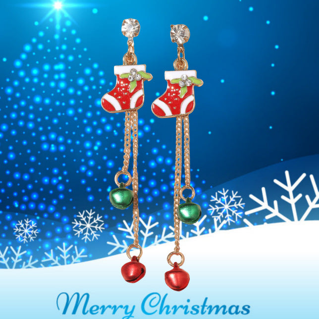 Acrylic Christmas Santa Claus Earrings MIC-JunJ020