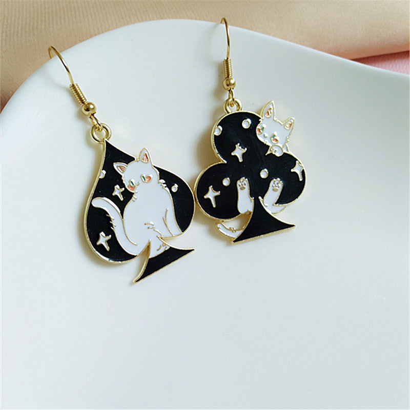 Alloy cute temperament kitten earrings (Minimo de compra 2) MIC-AiM009