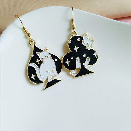 Alloy cute temperament kitten earrings (Minimo de compra 2) MIC-AiM009