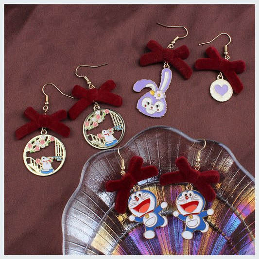 Alloy cartoon fashion cute earrings MYA-XinT002