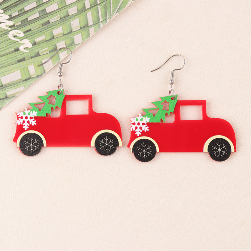 Acrylic Cartoon Christmas Series Earrings MYA-DuA096